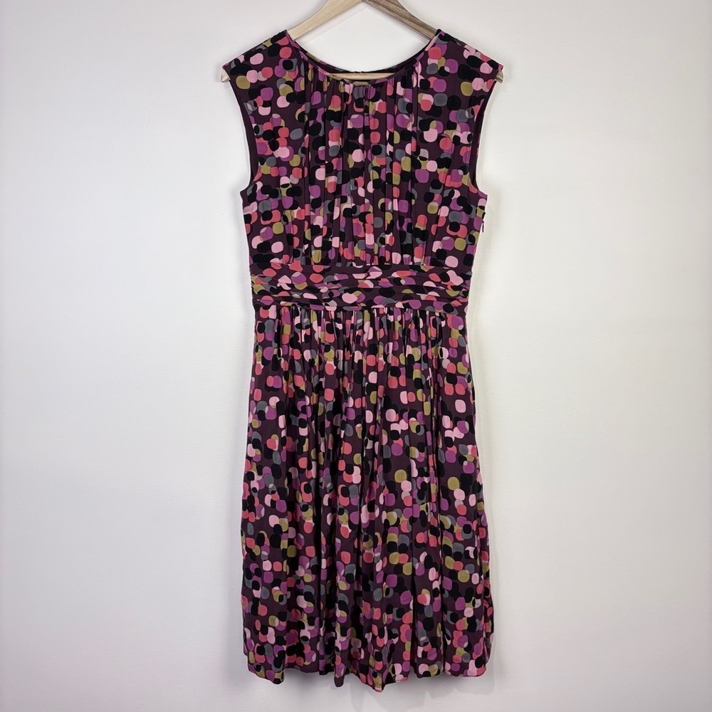 Boden Pink Purple Polka Dot Selina Midi Dress - Picture 2 of 11